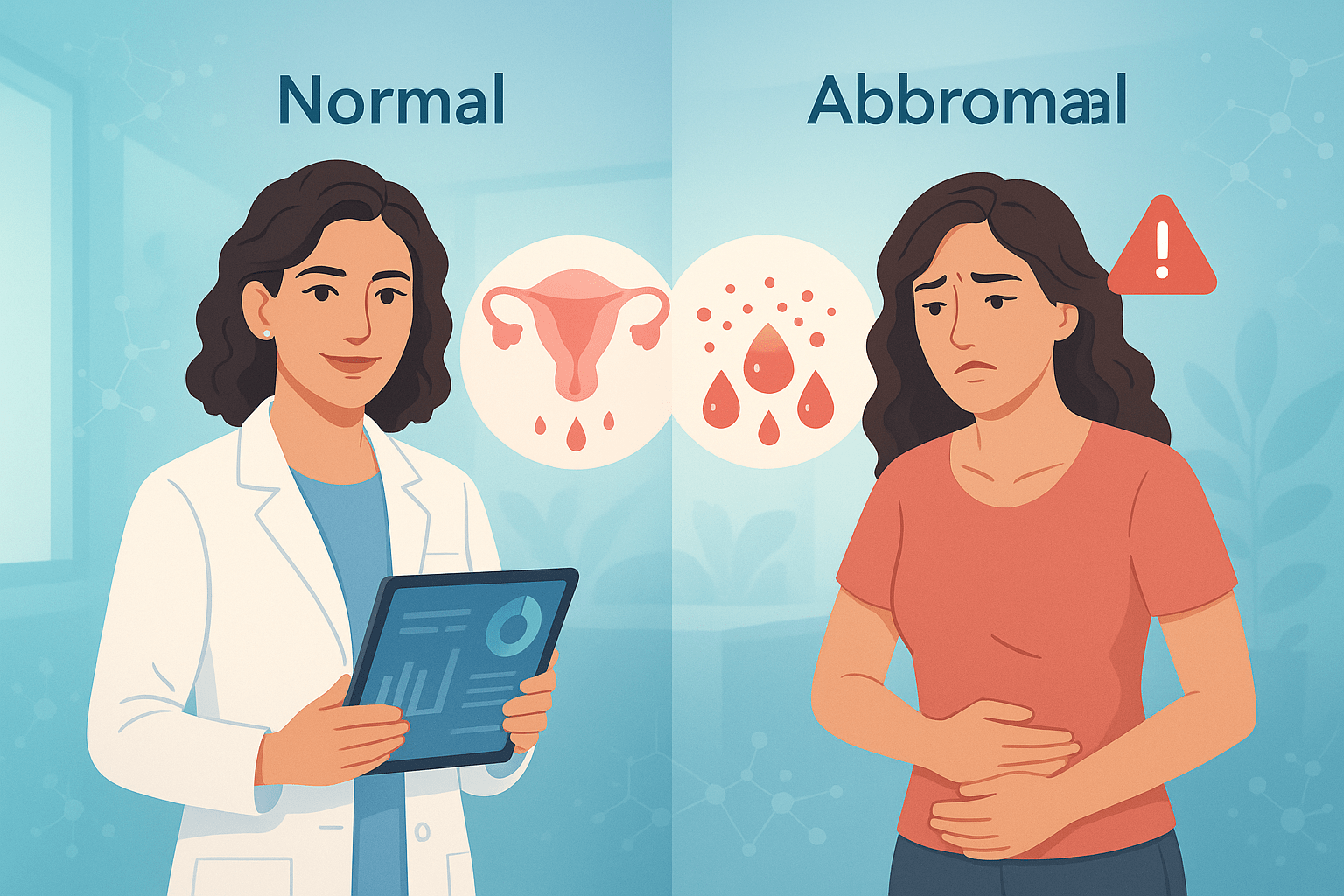 Frammenti di tessuto endometriale nel flusso mestruale