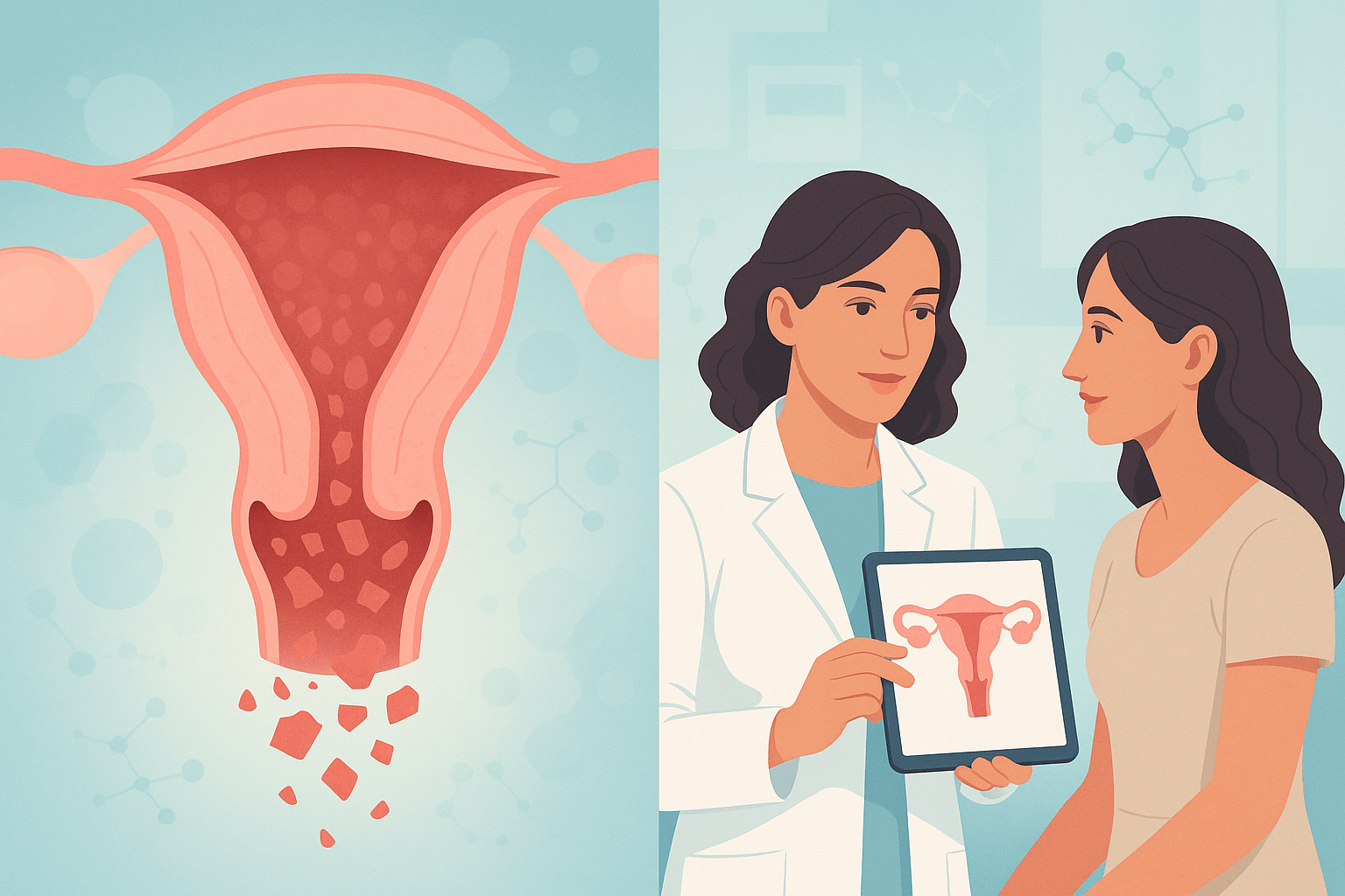 Frammenti di endometrio nel sangue mestruale
