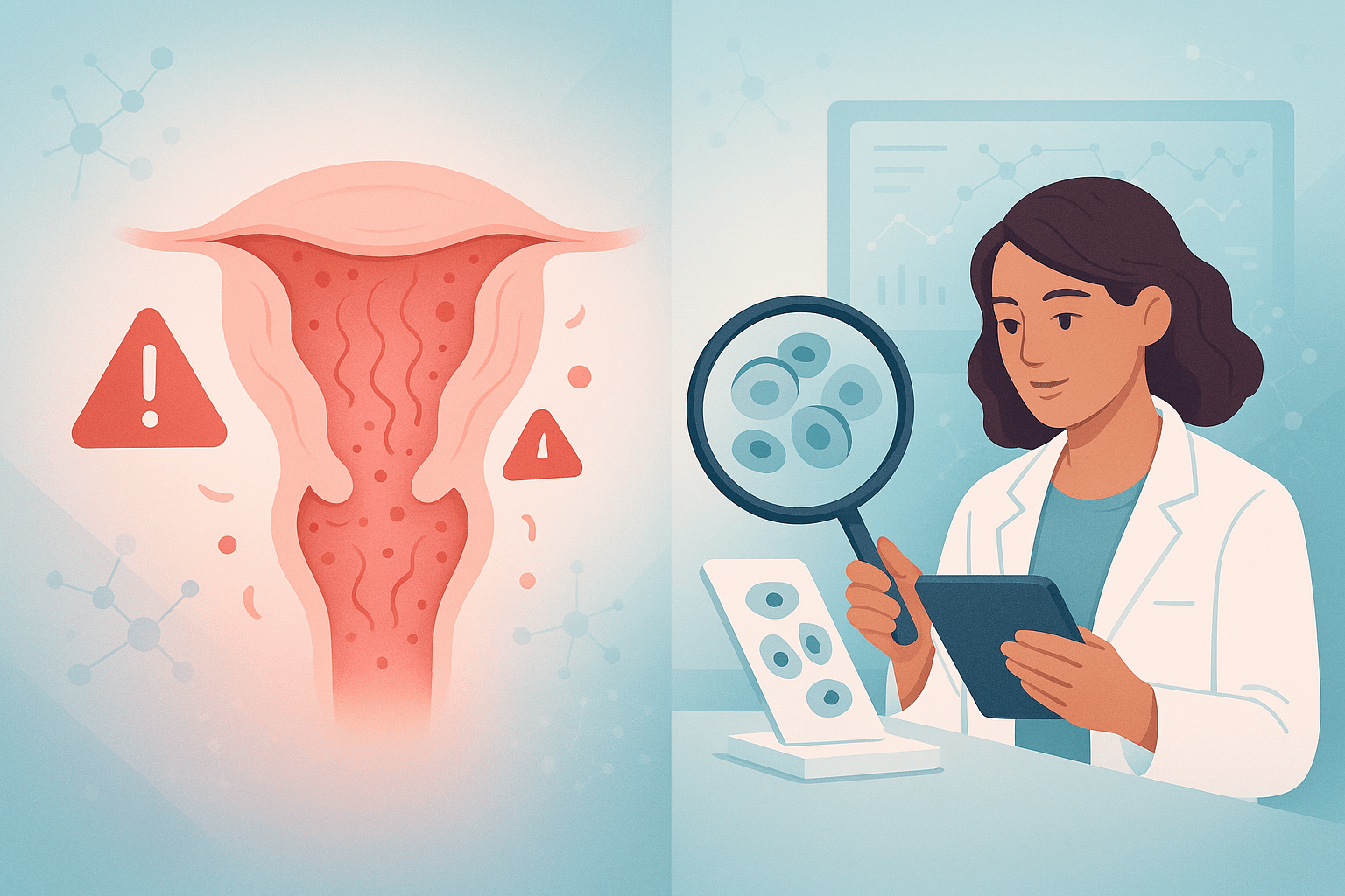 Immagine illustrativa riguardante il Pap test e flogosi