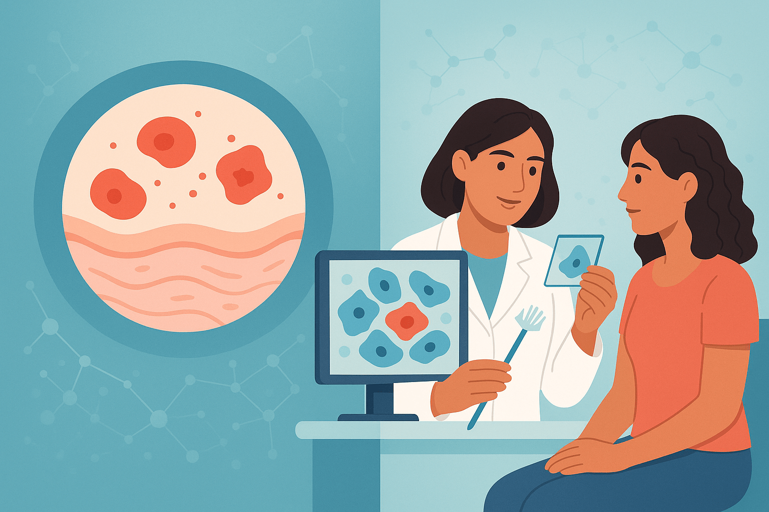Immagine illustrativa della flogosi nel Pap test